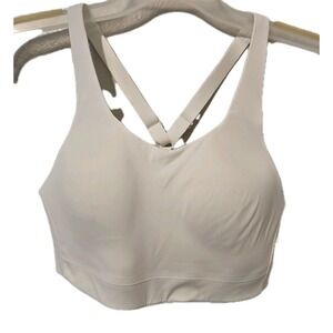 Athleta 34D Advanced High Impact White Sports Bra NWOT